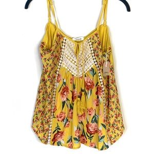 Yellow Floral Tank Top by Taylor & Sage